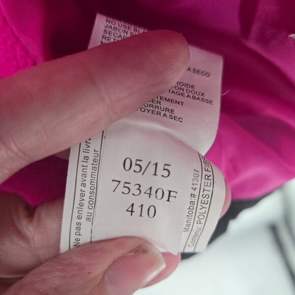 Rothschild Girl's Pink Black Puffer Chevron Winter Jacket Size Medium 10/12 - Picture 13 of 14